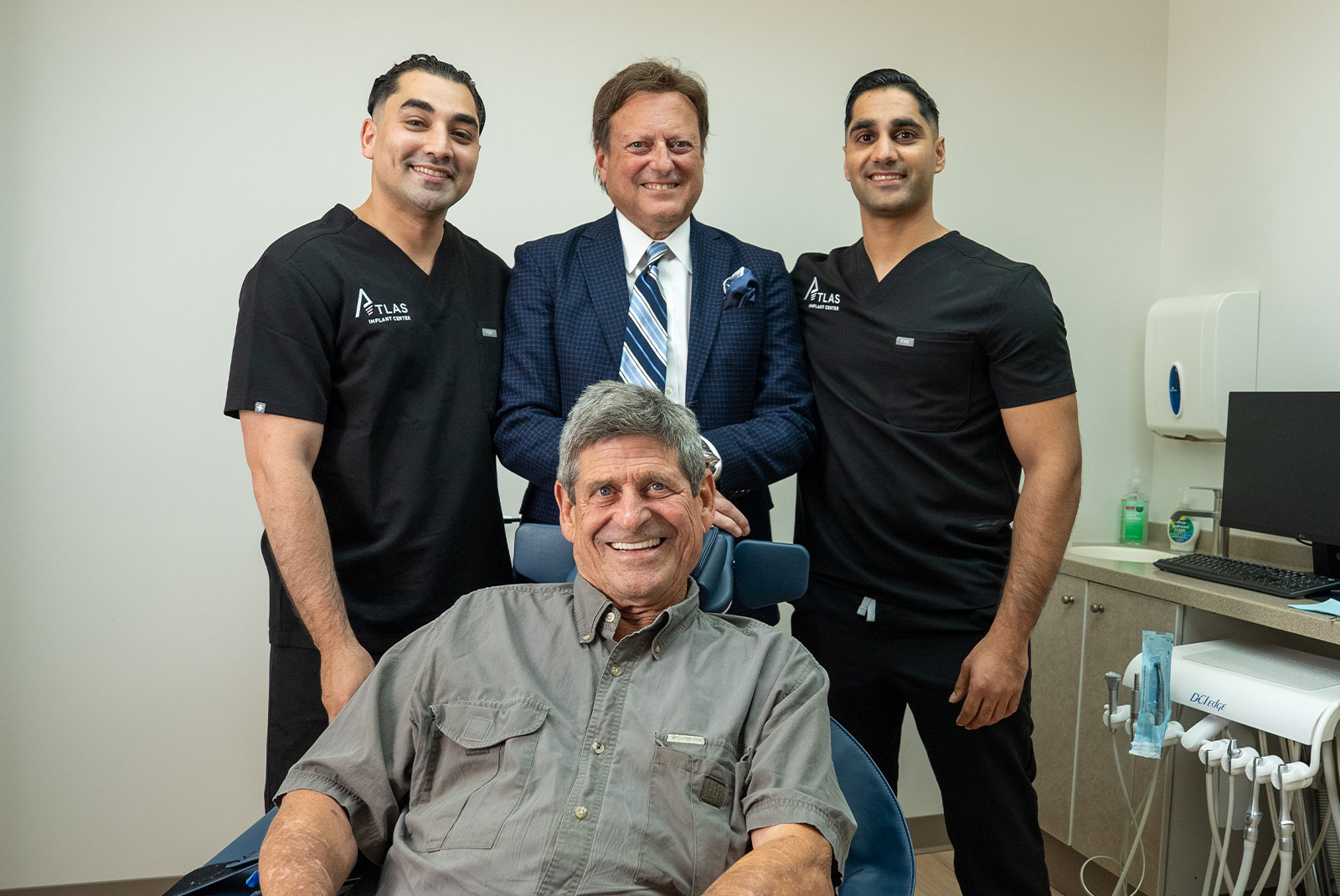 doctor and patient smiling brightly after patients treatment